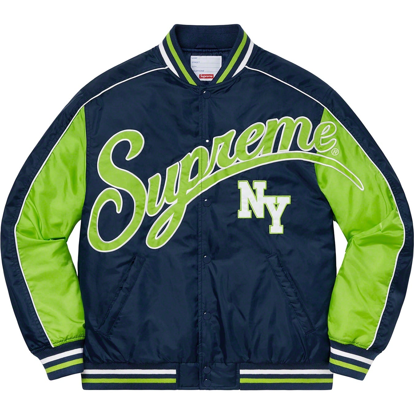 Contrast Script Varsity Jacket view 6